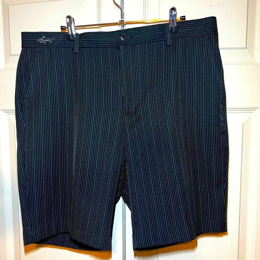 Greg Norman Golf Shorts, Black with White pin stripe, 36W